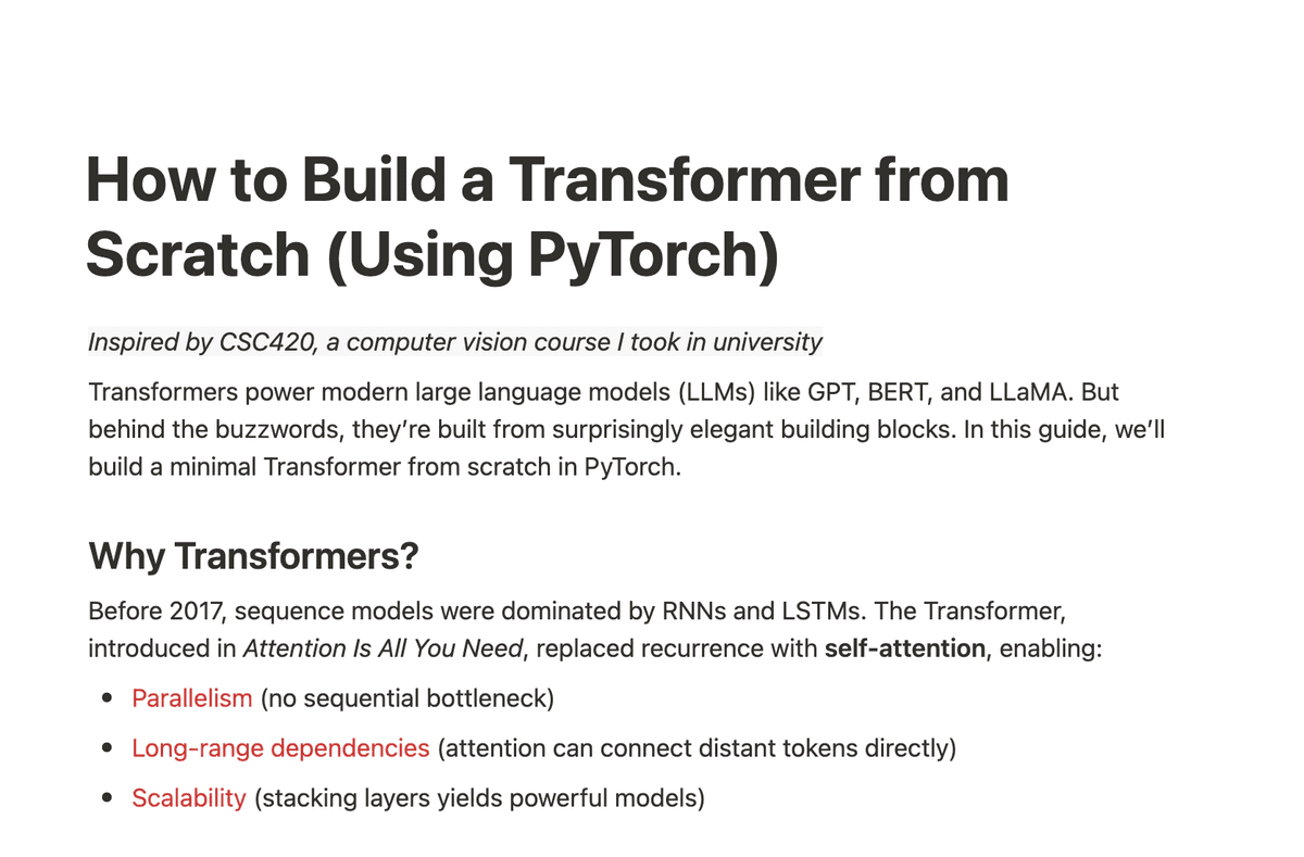 How to Build a Transformer from Scratch